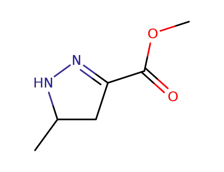 Molecular Structure of 101080-11-9 (2-Pyrazoline-3-carboxylicacid,5-methyl-,methylester(6CI))