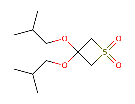 Molecular Structure of 10099-04-4 (3,3-bis(2-methylpropoxy)thietane 1,1-dioxide)