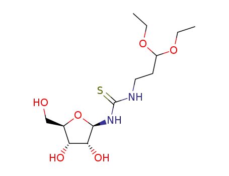 Molecular Structure of 100551-69-7 (1-(3,3-diethoxypropyl)-3-[(2R,3R,4R,5R)-3,4-dihydroxy-5-(hydroxymethyl )oxolan-2-yl]thiourea)
