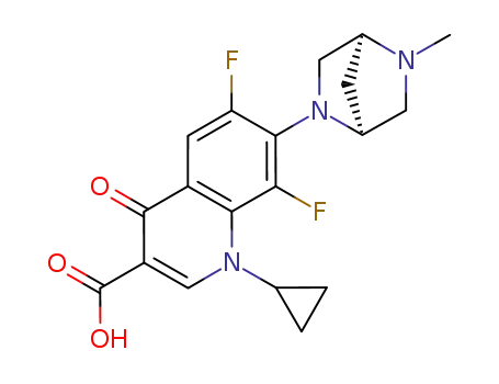 1-Cyclopropyl-6,8-difluoro-7-((1S,4S)-5-methyl-2,5-diaza-bicyclo[2.2.1]hept-2-yl)-4-oxo-1,4-dihydro-quinoline-3-carboxylic acid