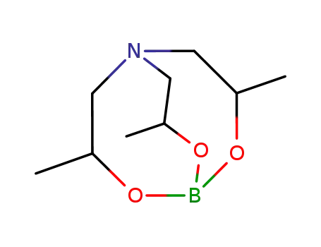 Molecular Structure of 101-00-8 (2,8,9-Trioxa-5-aza-1-borabicyclo[3.3.3]undecane,3,7,10-trimethyl-)