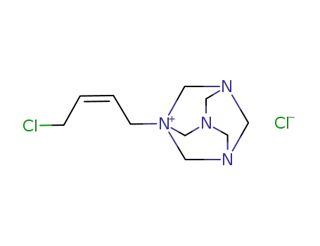 Molecular Structure of 117175-09-4 (1-<(Z)-4-Chloro-2-butenyl>-1-azonia-3,5,7-triazatricyclo<3.3.1.1.<sup>3,7</sup>>decane chloride)