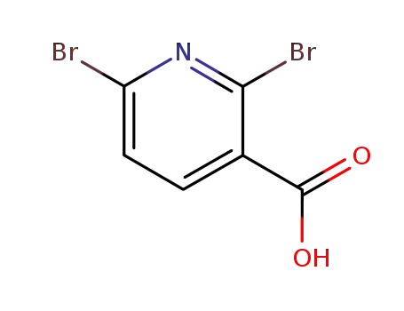 Molecular Structure of 55304-85-3 (2,6-Dibromo-3-pyridinecarboxylic acid)