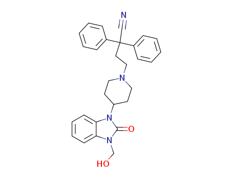 1-Piperidinebutanenitrile,4-[2,3-dihydro-3-(hydroxymethyl)-2-oxo-1H-benzimidazol-1-yl]-a,a-diphenyl-