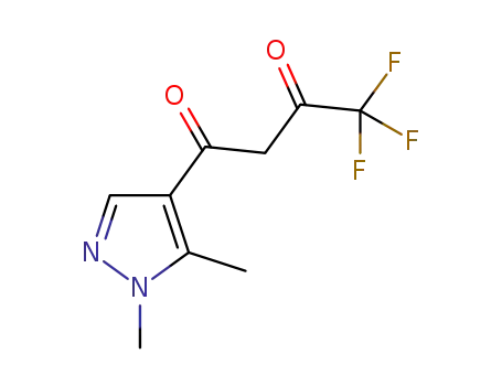 Molecular Structure of 1005612-96-3 (1-(1,5-DIMETHYL-1H-PYRAZOL-4-YL)-4,4,4-TRIFLUORO-BUTANE-1,3-DIONE)