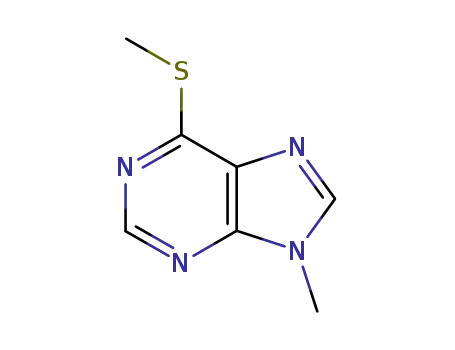 Molecular Structure of 1127-75-9 (9-Methyl-6-(methylthio)-9H-purine)