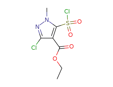 Molecular Structure of 109056-73-7 (3-chloro-4-ethoxycarbonyl-1-methylpyrazole-5-sulfonyl chloride)