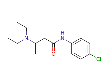 Molecular Structure of 100915-63-7 (N-(4-chlorophenyl)-3-(diethylamino)butanamide)