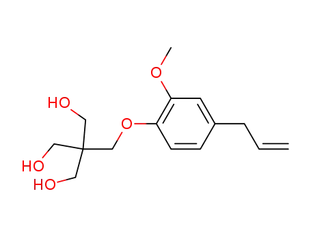 Molecular Structure of 101101-44-4 (2-(hydroxymethyl)-2-[(2-methoxy-4-prop-2-en-1-ylphenoxy)methyl]propane-1,3-diol)
