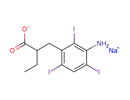 나트륨 2-(3-아미노-2,4,6-트리요오도벤질)부티레이트