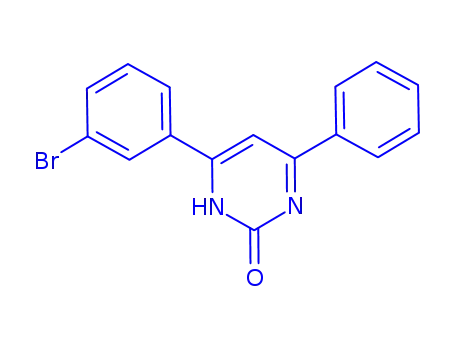 Molecular Structure of 1006876-77-2 (4-(3-Bromophenyl)-6-phenylpyrimidin-2-ol)