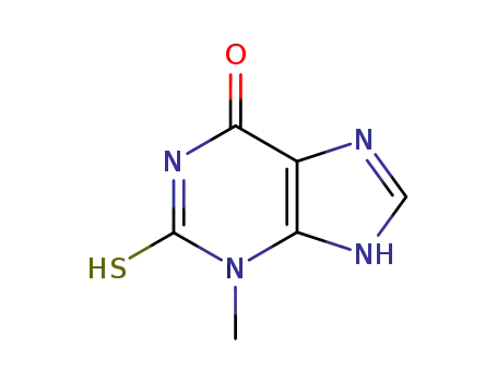 Molecular Structure of 28139-02-8 (2,3-Dihydro-2-thioxo-3-methyl-7H-purin-6(1H)-one)