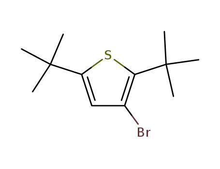 Molecular Structure of 40196-78-9 (3-bromo-2,5-di-<i>tert</i>-butyl-thiophene)