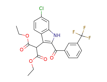diethyl[6-chloro-2-(3-trifluoromethylbenzoyl)-1H-indol-3-yl]malonate