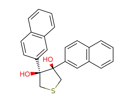 Molecular Structure of 101008-00-8 ((3R,4S)-3,4-Di-naphthalen-2-yl-tetrahydro-thiophene-3,4-diol)