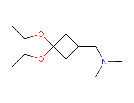 Molecular Structure of 100535-42-0 (Cyclobutanone, 3-(dimethylaminomethyl)-, diethyl acetal (6CI))