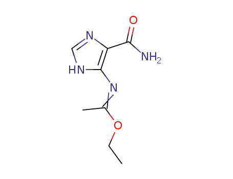 Molecular Structure of 117987-01-6 (ethyl (1Z)-N-[5-(aminocarbonyl)-1H-imidazol-4-yl]ethanimidoate)