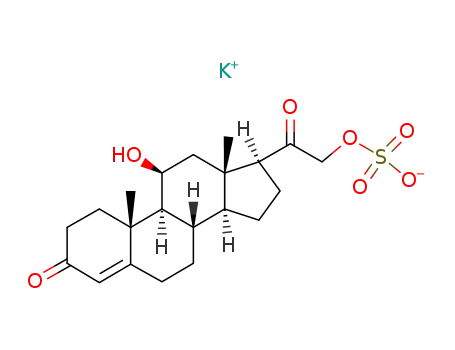 Molecular Structure of 100775-23-3 (CORTICOSTERONE 21-SULFATE POTASSIUM)