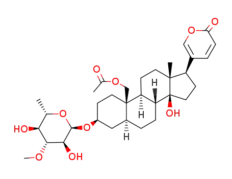(3beta,5beta,8xi,9xi)-19-(acetyloxy)-3-[(6-deoxy-3-O-methyl-beta-D-glycero-hexopyranosyl)oxy]-14-hydroxybufa-20,22-dienolide