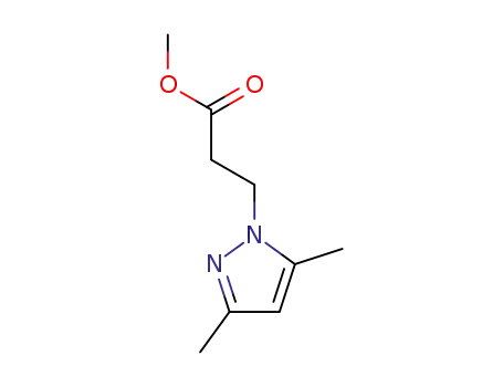 Molecular Structure of 4819-19-6 (methyl 3-(3,5-dimethyl-1H-pyrazol-1-yl)propanoate)