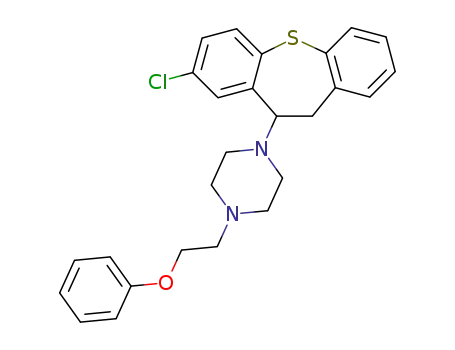 Molecular Structure of 101041-03-6 (2-[4-(8-chloro-10,11-dihydrodibenzo[b,f]thiepin-10-yl)-1-piperazinyl]ethyl phenyl ether)