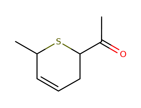 Molecular Structure of 100946-71-2 (Ethanone, 1-(3,6-dihydro-6-methyl-2H-thiopyran-2-yl)- (9CI))