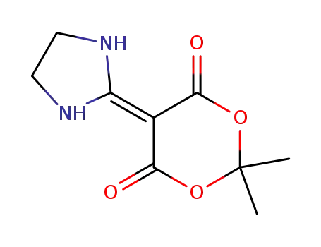 Molecular Structure of 100981-11-1 (5-(2-imidazolidinylidene)-2,2-dimethyl-1,3-dioxane-4,6-dione)