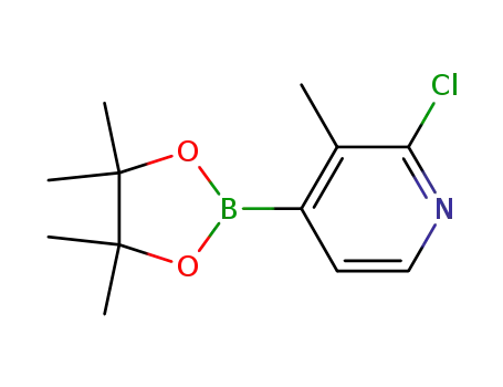 Molecular Structure of 1010101-06-0 (2-CHLORO-3-METHYLPYRIDINE-4-BORONIC ACID PINACOL ESTER)