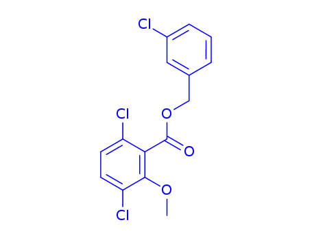 Molecular Structure of 101191-06-4 (3-chlorobenzyl 3,6-dichloro-2-methoxybenzoate)