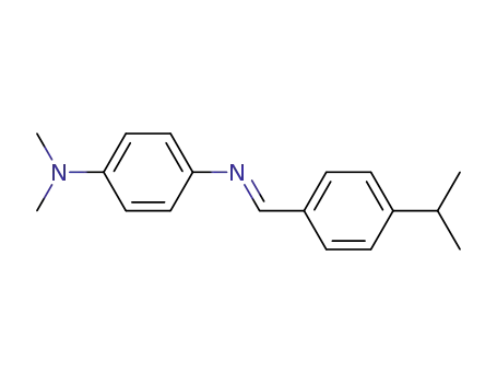 Molecular Structure of 100677-23-4 (N-[4-(dimethylamino)phenyl]-N-(4-isopropylbenzylidene)amine)