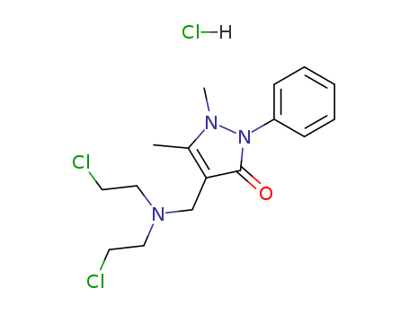 4-(BIS(2-CHLOROETHYL)AMINOMETHYL)-2,3-DIMETHYL-1-PHENYL-5-PYRAZOLONE HCL