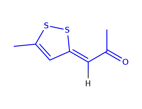 Molecular Structure of 1005-55-6 (1-(5-Methyl-3H-1,2-dithiol-3-ylidene)-2-propanone)