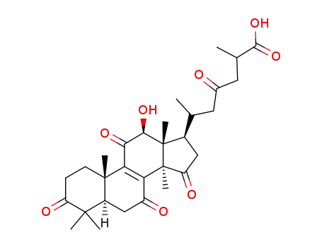 Molecular Structure of 100665-44-9 (Deacetyl ganoderic acid F)