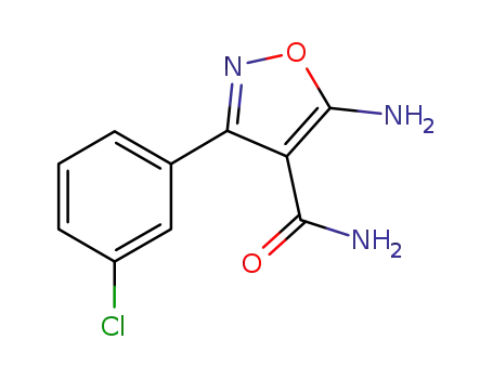 Molecular Structure of 1005509-36-3 (4-isoxazolecarboxamide, 5-amino-3-(3-chlorophenyl)-)