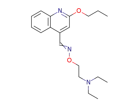 Molecular Structure of 100857-74-7 (2-propoxyquinoline-4-carbaldehyde O-[2-(diethylamino)ethyl]oxime)