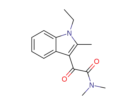 Molecular Structure of 100957-73-1 (2-(1-ethyl-2-methyl-1H-indol-3-yl)-N,N-dimethyl-2-oxoacetamide)