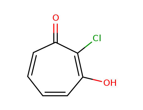 Molecular Structure of 100949-20-0 (2,4,6-Cycloheptatrien-1-one,  2-chloro-3-hydroxy-)