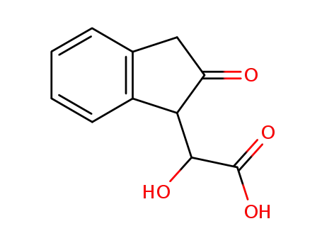Molecular Structure of 318472-09-2 (2-(2-oxo-indan-1-yl)-2-hydroxyacetic acid)