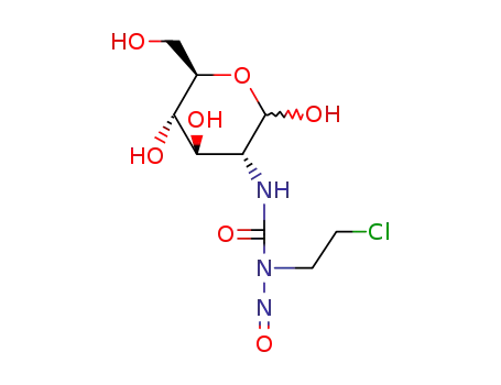 Molecular Structure of 70866-07-8 (2-((3-chloroethyl)-3-nitrosoureido)glucopyranose)