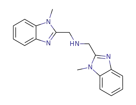 Molecular Structure of 152037-48-4 (N,N-bis((1-methylbenzimidazol-2-yl)methyl)amine)