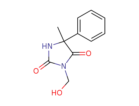 Molecular Structure of 101564-71-0 (3-(hydroxymethyl)-5-methyl-5-phenylimidazolidine-2,4-dione)