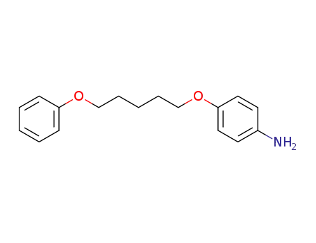 Molecular Structure of 101582-06-3 (ANILINE, p-(5-PHENOXYPENTYLOXY)-)