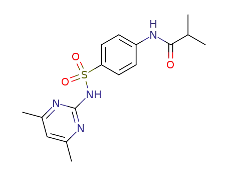 Molecular Structure of 101428-42-6 (N-(4-(N-(4,6-dimethylpyrimidin-2-yl)sulfamoyl)phenyl)isobutyramide)