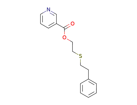 Molecular Structure of 101952-70-9 (2-[(2-phenylethyl)sulfanyl]ethyl pyridine-3-carboxylate)