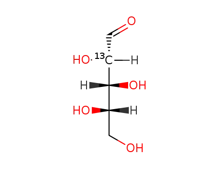 Molecular Structure of 478506-63-7 (L-[2-13C]XYLOSE)