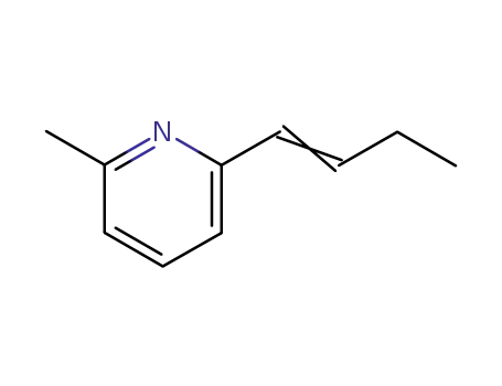 Molecular Structure of 101282-09-1 (Pyridine, 2-(1-butenyl)-6-methyl- (9CI))