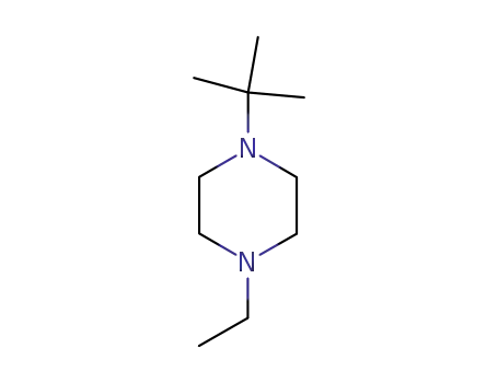 Molecular Structure of 10125-79-8 (Piperazine, 1-tert-butyl-4-ethyl- (7CI,8CI))