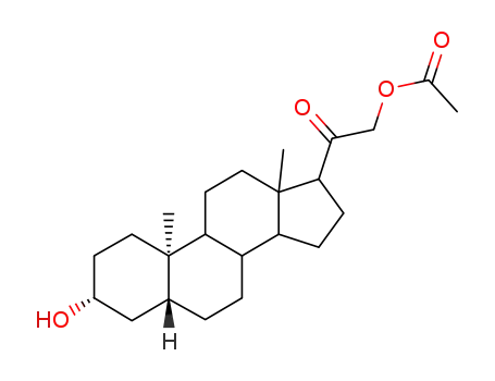 Molecular Structure of 10147-45-2 ((3β,5β)-Tetrahydro 11-Deoxycorticosterone 21-Acetate)
