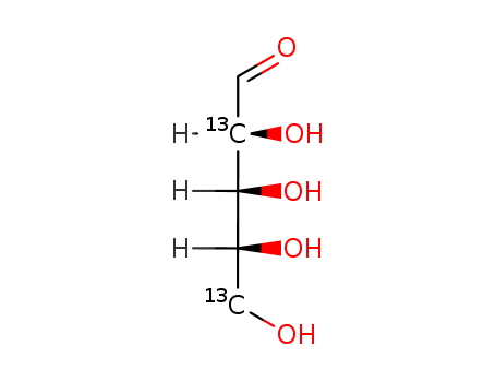 D-Ribose-2,5-13C2 (9CI)
