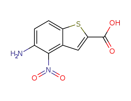 Molecular Structure of 101935-71-1 (5-amino-4-nitro-benzothiophene-2-carboxylic acid)